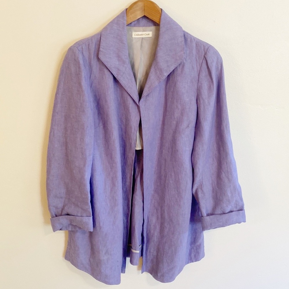 Coldwater Creek Linen Blazer Jacket